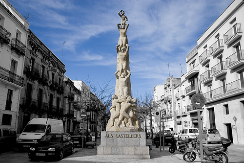 castellers en Vilafranca del Penedés per Joan Planas, a Flickr